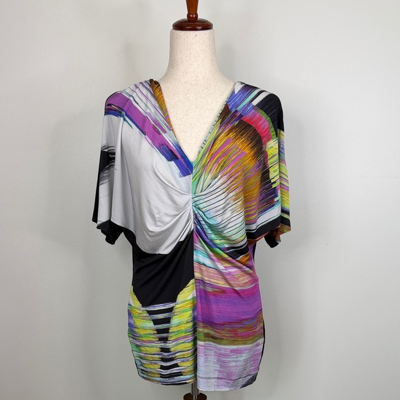Escada Tops - Escada Multi-Color Graphic Print Blouse